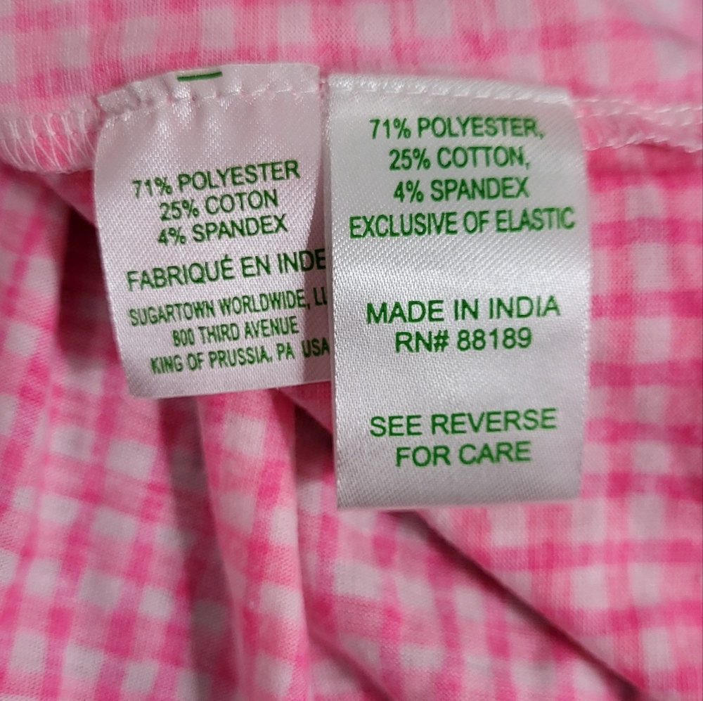 Lilly Pulitzer Jadis Top Pink Isle Along the Same Line Gingham Strapless Top L - Picture 7 of 7